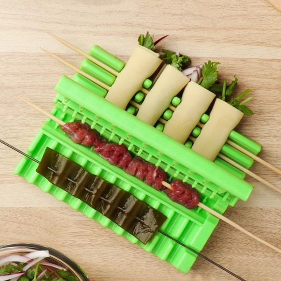 Professional Grade Skewers Kebab Maker Barbecue Stringer Box Machine Beef Pork M - Picture 1 of 12